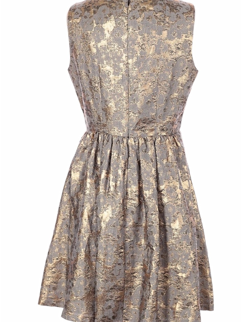 Cynthia Rowley Metallic Gold and Gray Party Dress - Picture 2 of 3